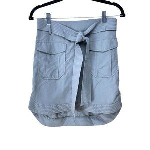 Banana Republic Heritage Collection Grey Cargo Belted High Low Hemline Skirt 0